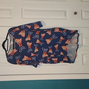 Lularoe Irma stars & stripes bow